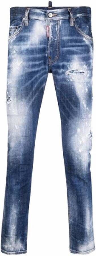 Dsquared2 Skater Jeans Slim-Fit Stijlvol en Comfortabel Blauw Heren