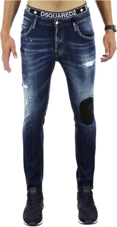 Dsquared2 Skater Patch Jeans Blauw Heren