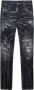 Dsquared2 Zwarte Versleten Slim Fit Jeans Zwart Heren - Thumbnail 4