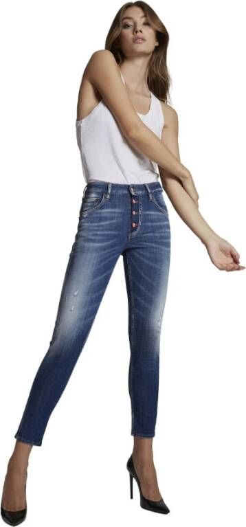 Dsquared2 Skinny Jeans Blauw Dames