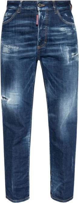 Dsquared2 Blauwe Straight Jeans Upgrade Blauw Dames