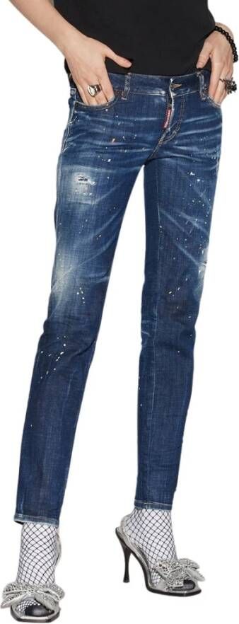 Dsquared2 Stijlvol Comfort Skinny Jeans Blue Dames