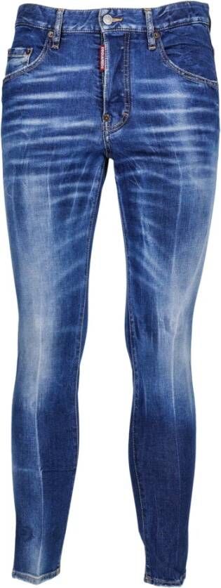 Dsquared2 Jeansbroek met Artistiek Ontwerp Blauw Heren