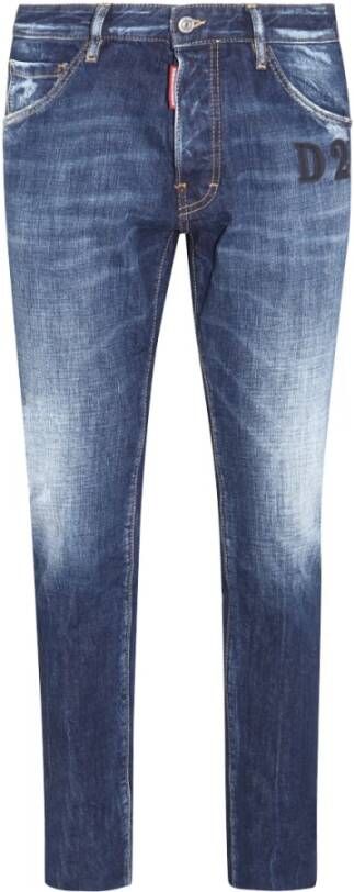 Dsquared2 Klassieke Denim Jeans voor Dagelijks Gebruik Blue Heren
