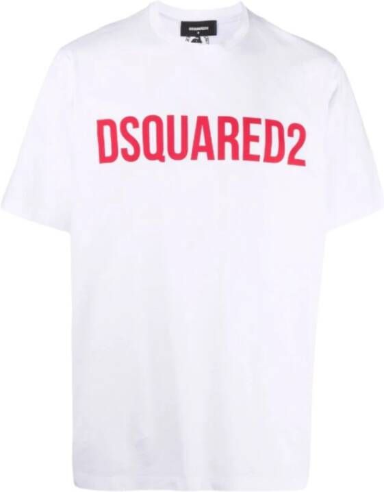 Dsquared2 Stijlvolle witte katoenen T-shirt voor heren White Heren