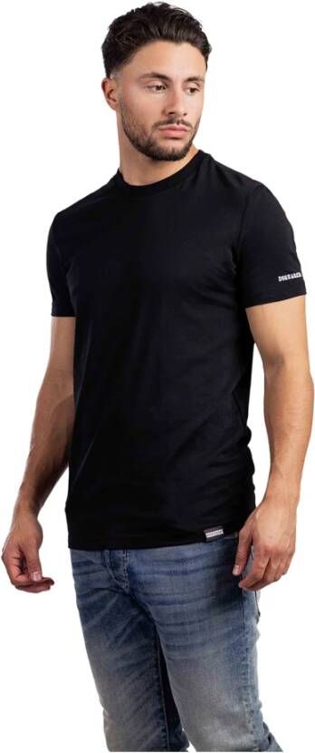 Dsquared2 Sleeve Logo T-Shirt Heren Zwart Black Heren