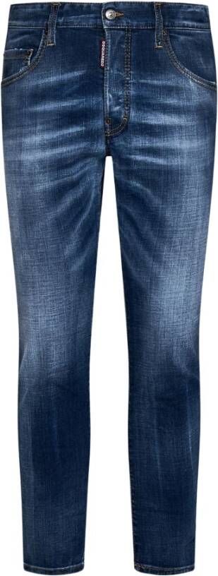 Dsquared2 Slim-Fit Blauwe Jeans Aw23 Blauw Heren