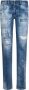 Dsquared2 Slim-Fit Blauwe Jeans met Logo Label en Leren Band Blauw Dames - Thumbnail 3