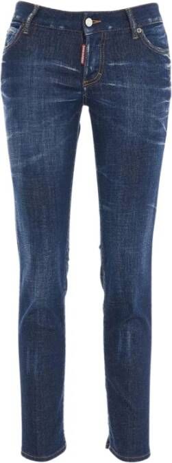 Dsquared2 Slim-fit Blauwe Jeans met Uniek Achterontwerp Blauw