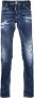 Dsquared2 Slim-fit Blauwe Katoenen Jeans met Distressed Effect Blauw Heren - Thumbnail 1