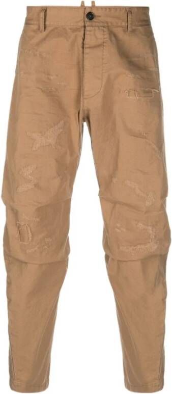 Dsquared2 Slim-Fit Broek #131 Upgrade Jouw Garderobe Beige Heren