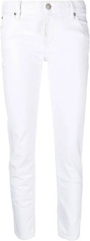Dsquared2 Slim-Fit Crop Jeans White Dames