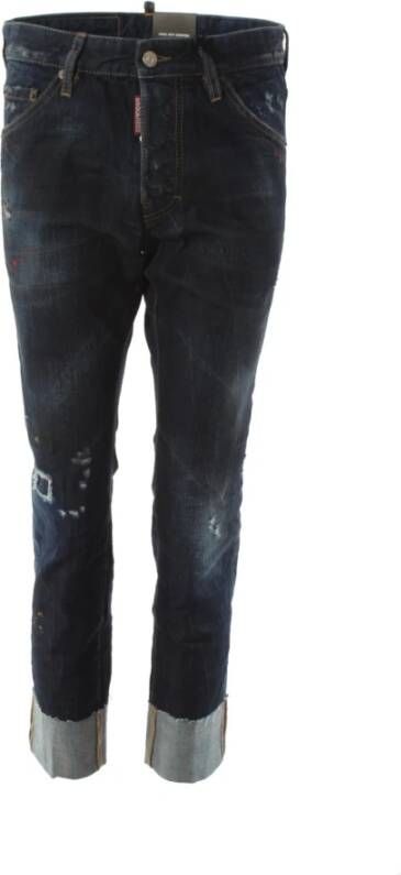 Dsquared2 Slim-Fit Cropped Jeans voor Heren Blauw Heren