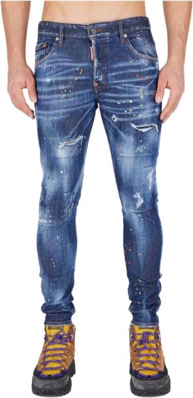 Dsquared2 Slim Fit Denim Jeans Blauw Heren