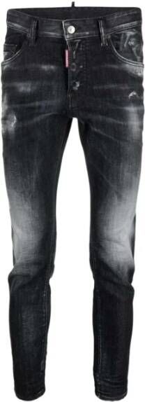 Dsquared2 Zwarte stretchkatoenen jeans Super Twinky pasvorm Black Heren