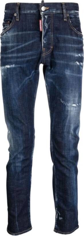 Dsquared2 Slim-Fit Indigo Gewassen Jeans Blauw Heren