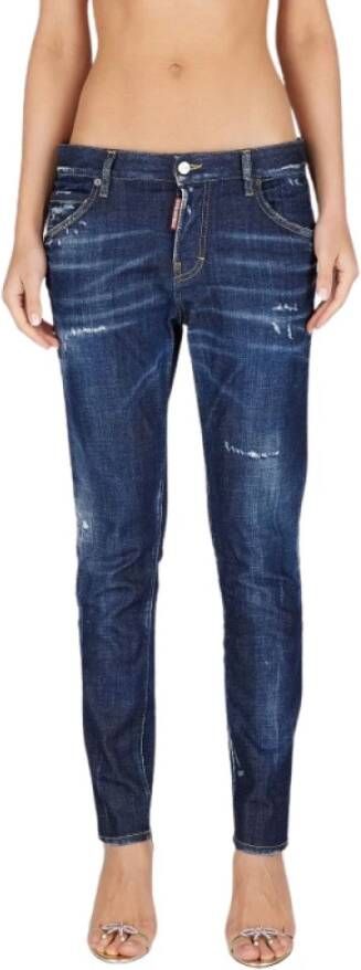 Dsquared2 Slim-fit Blauwe Jeans voor Dames Aw23 Blauw Dames
