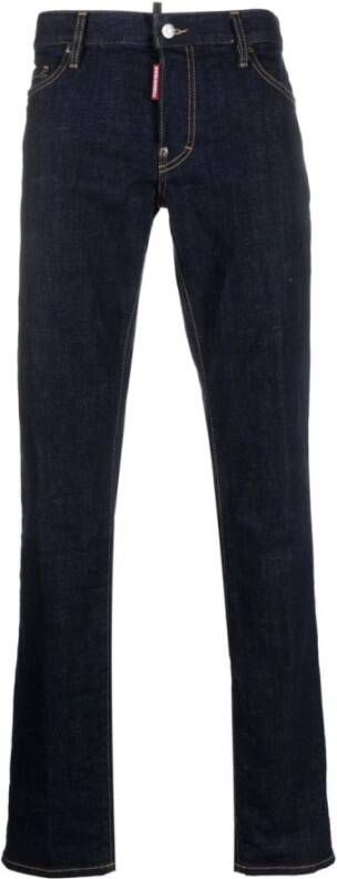Dsquared2 Slim-fit Donkerblauwe Katoenen Jeans Blue Heren