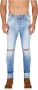 Dsquared2 Slim-fit Jeans met Bedekte Knoopsluiting Blauw Heren - Thumbnail 1