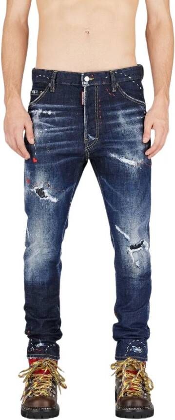 Dsquared2 Relax Long Crotch jeans Blauw Heren