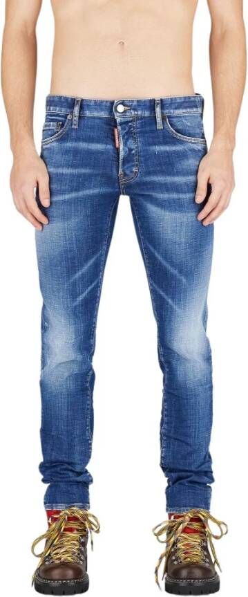 Dsquared2 Heren knoopshirt Blue Heren