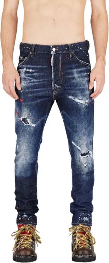 Dsquared2 Relax Long Crotch jeans Blauw Heren