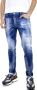 Dsquared2 Rechte Broek met Distressed Details Blue Heren - Thumbnail 1