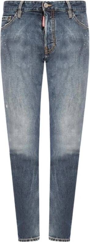 Dsquared2 Navy Cool Guy Jeans met Distressed Finish Blue Heren