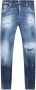 Dsquared2 Gescheurde Denim Rode Label Jeans Blauw Heren - Thumbnail 5