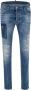 Dsquared2 Trendy Slim-Fit Denim Jeans met Distressed Effect Blauw Heren - Thumbnail 1