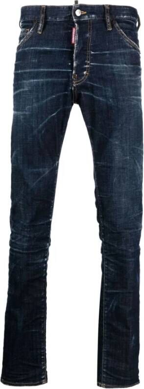 Dsquared2 Blauwe Jeans van Wolmix met V-hals Blauw Heren