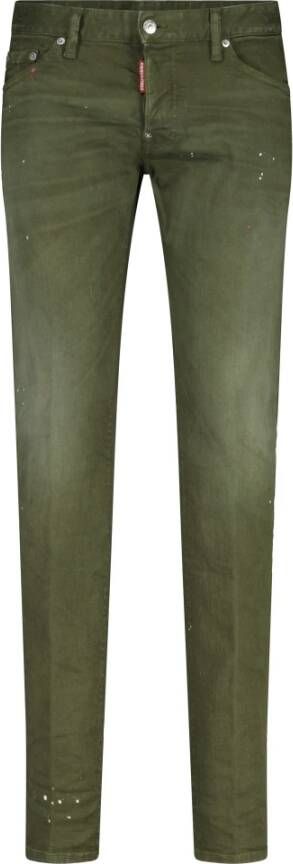 Dsquared2 Iconische Used-Look Slim-Fit Jeans Green Heren