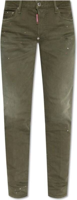 Dsquared2 Iconische Used-Look Slim-Fit Jeans Green Heren