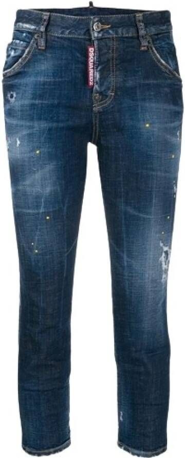 Dsquared2 Slim-fit Jeans van Denim Blauw Dames