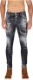 Dsquared2 Skater Zwart Versleten Verfspatten Jeans Black Heren - Thumbnail 2