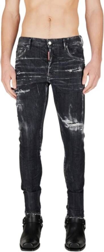 Dsquared2 Verouderde Finish Super Twinky Jeans Zwart Black Heren