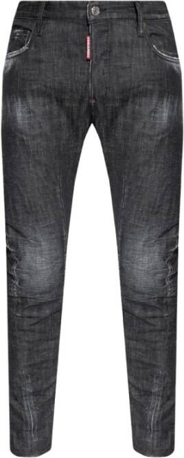 Dsquared2 Zwarte Slim Fit Biker Jeans Black Heren