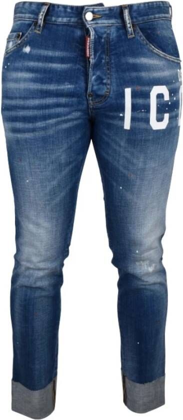 Dsquared2 Slim-Fit Katoenen Jeans Blauw Heren