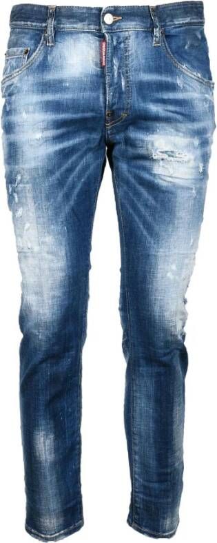 Dsquared2 Slim-Fit Katoenen Jeans voor Heren Blauw Heren