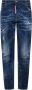 Dsquared2 Slim Fit Medium Denim Jeans met Distressed Detail Blauw Heren - Thumbnail 1