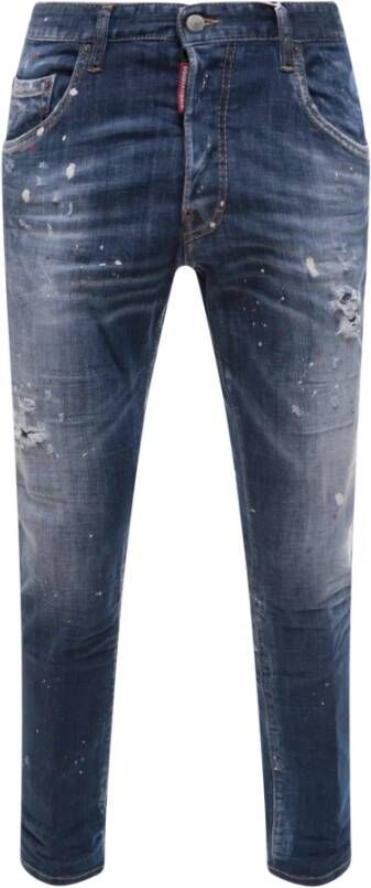 Dsquared2 Skater Fit Jeans Italiaans Gemaakt Slim-Fit Denim Blauw Heren