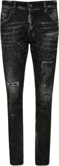 Dsquared2 Slim-Fit Skater Jeans met opvallende details Blauw Heren