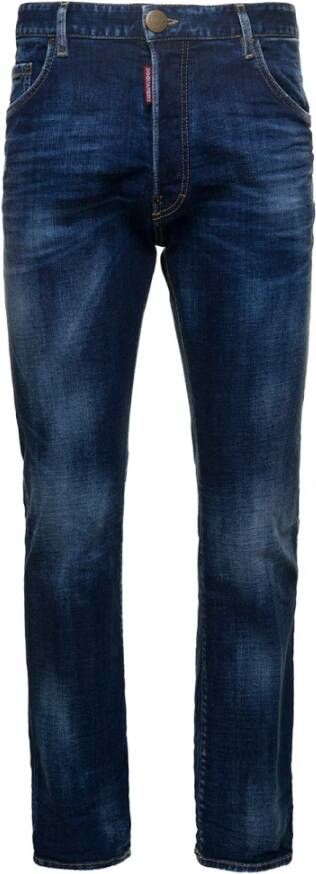 Dsquared2 Slim-Fit Stretch Denim Jeans Blauw Heren