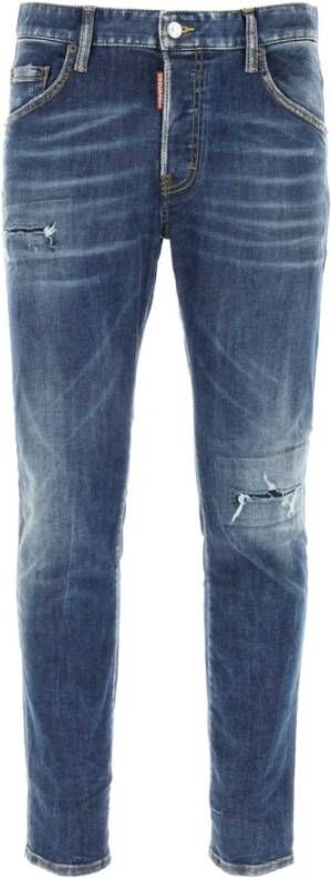 Dsquared2 Slim-fit Stretch Denim Skater Jeans Blauw Heren