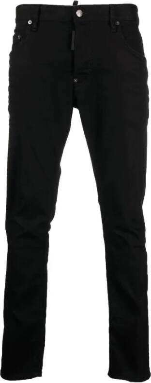 Dsquared2 Slim-Fit Zwarte Jeans voor Moderne Mannen Zwart Heren