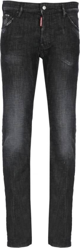 Dsquared2 Slim-Fit Zwarte Katoenen Jeans voor Heren Zwart Heren