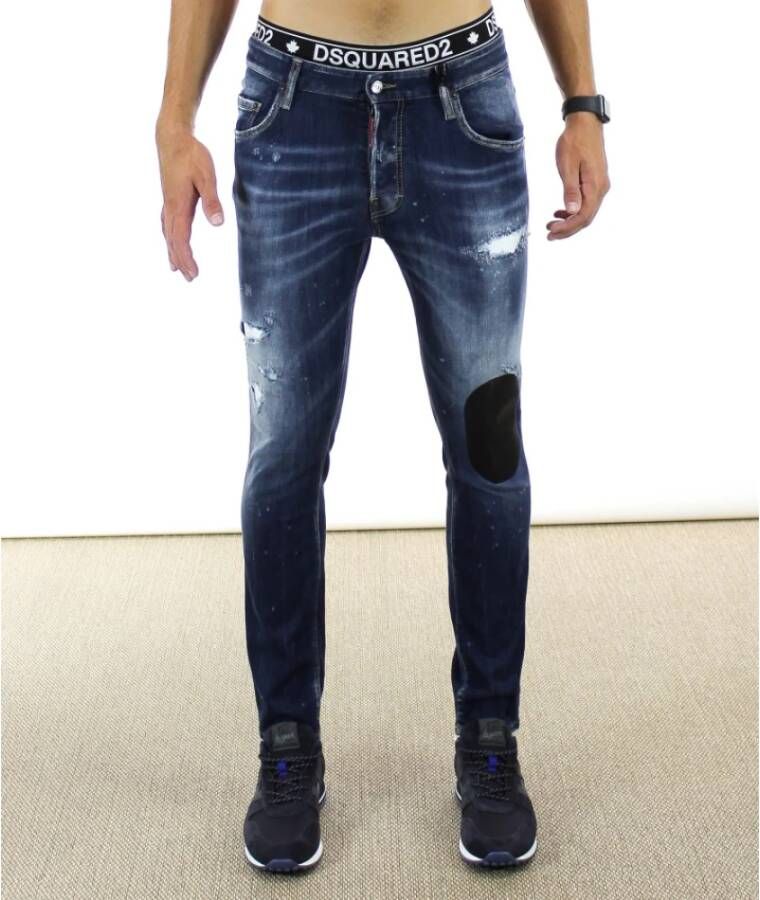 Dsquared2 Slimfit-jeans Blauw Heren