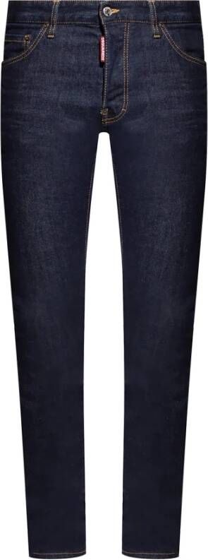 Dsquared2 Donkerblauwe Slim Fit Denim Jeans Blue Heren