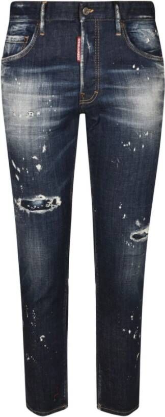 Dsquared2 Slimfit-jeans Blauw Heren