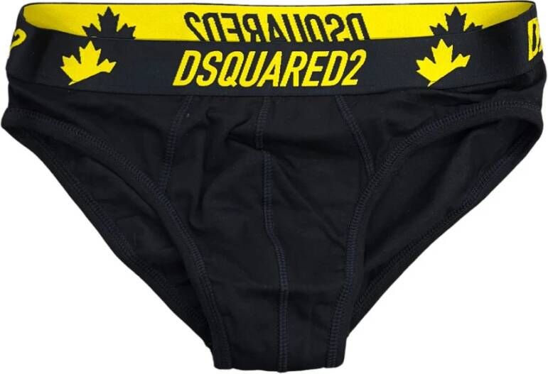 Dsquared2 Slip Logo Canadian Fluo Zwart Heren